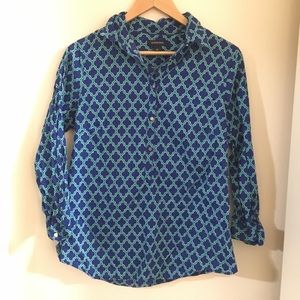 3/4 sleeve pattern button down